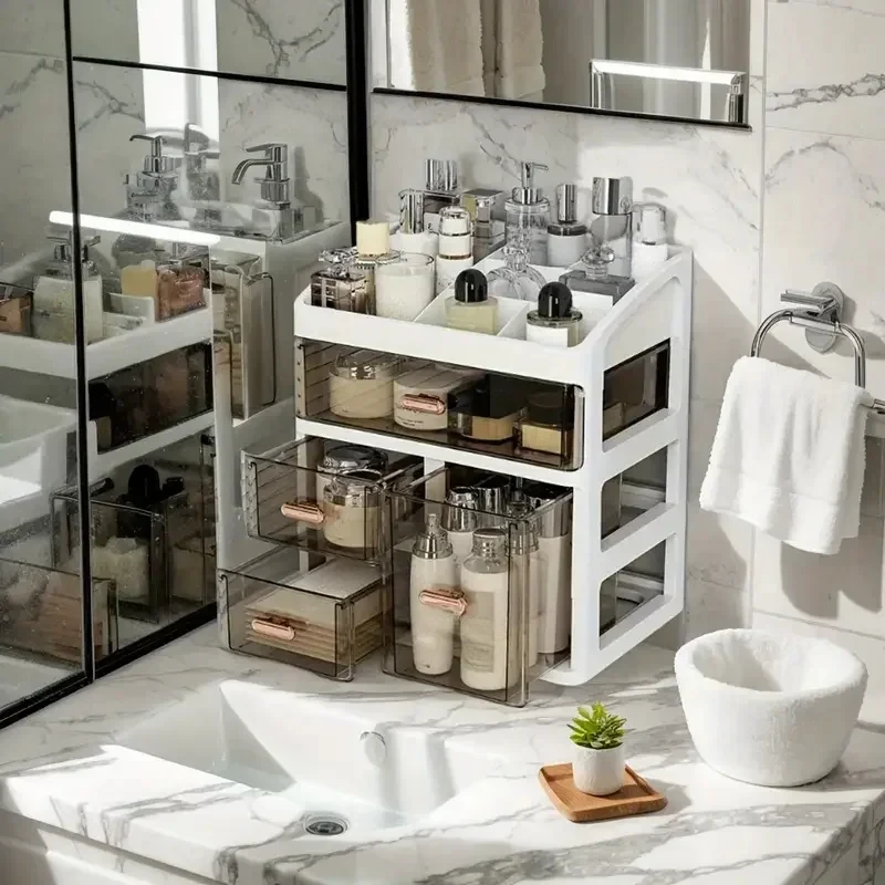 Luxury Skincare Containers - Kozmetik Saklama Kutusu Makyaj Çantası Fırça